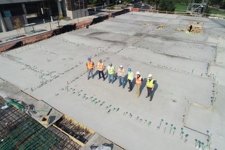 Bauarbeiter auf einer Baustelle